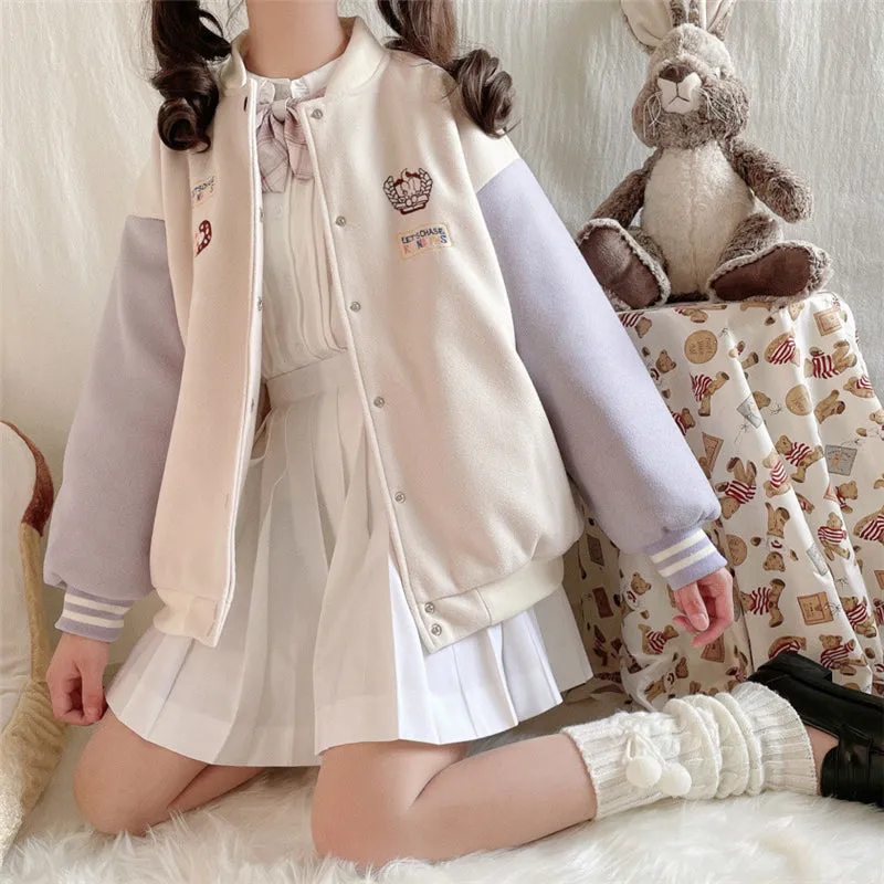 EMBROIDERED BADGE COLOR MATCHING JACKET UB2794