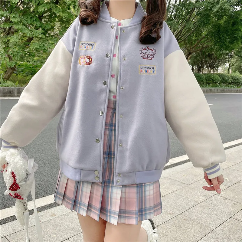 EMBROIDERED BADGE COLOR MATCHING JACKET UB2794