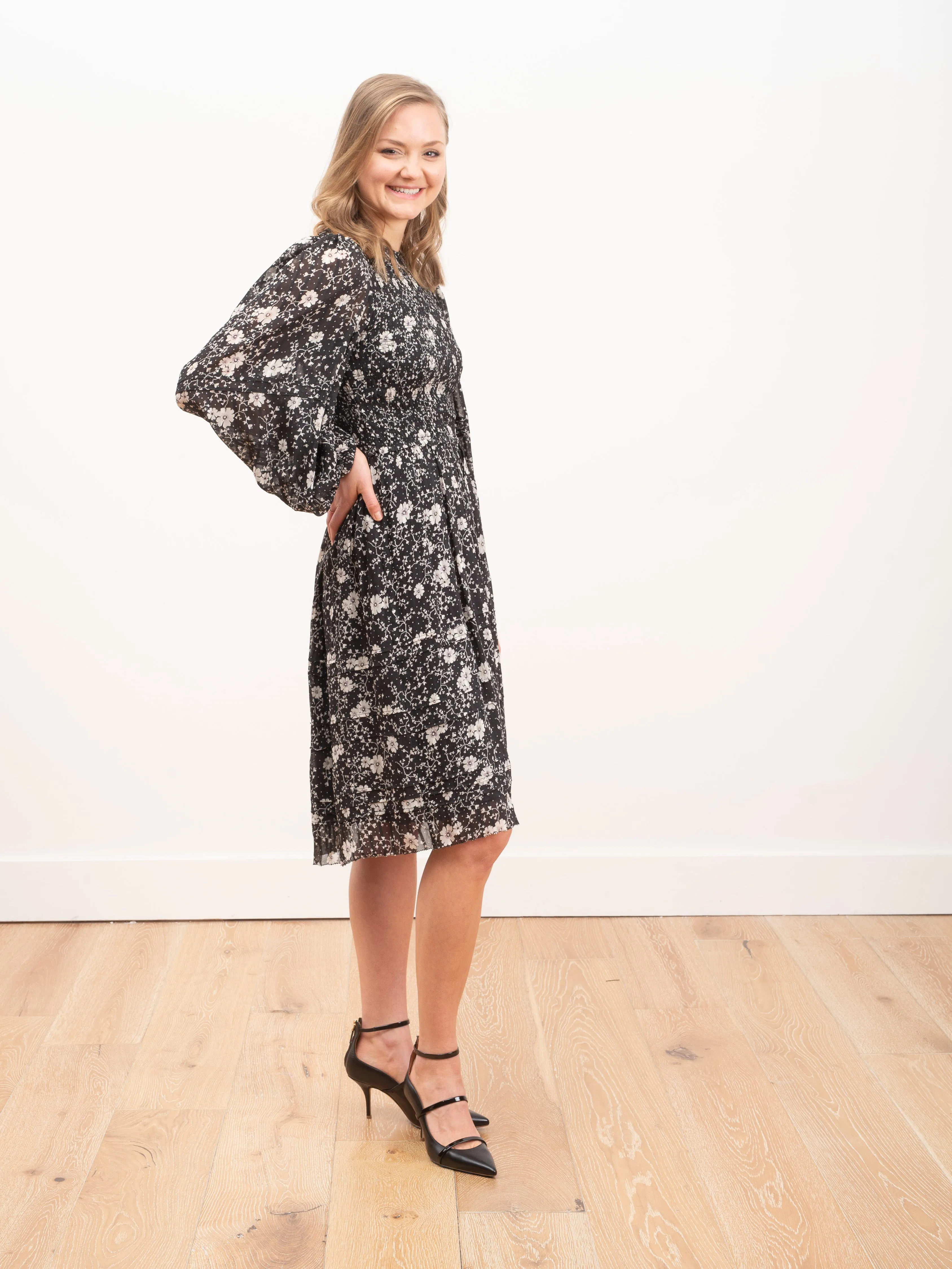 eulie dress - black/ecru