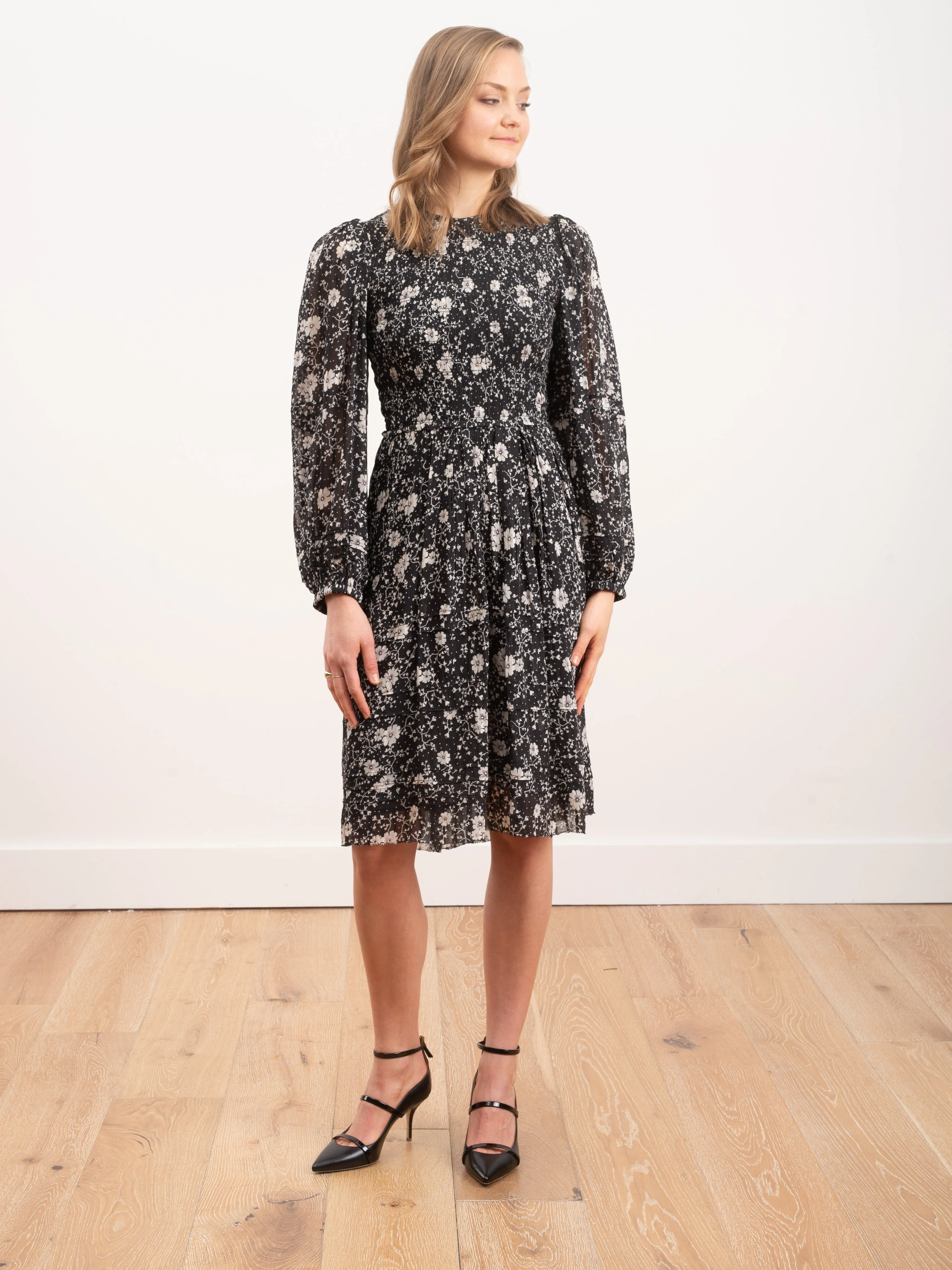 eulie dress - black/ecru