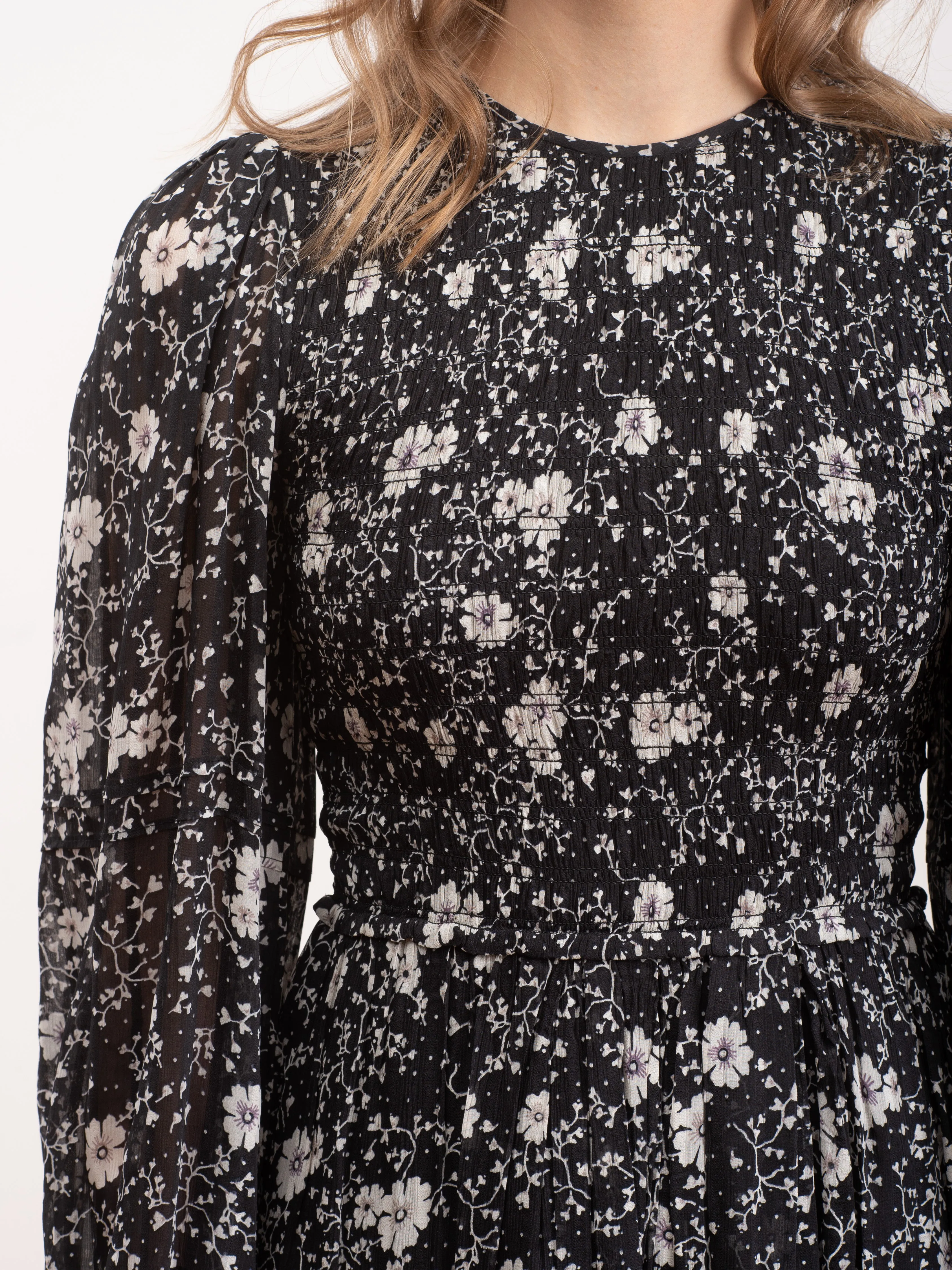 eulie dress - black/ecru