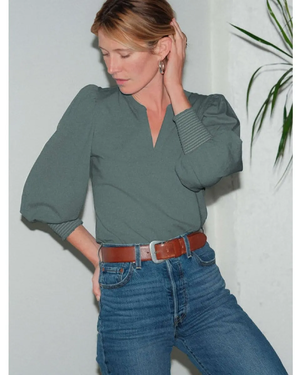 Flora Peasant Tee Jade
