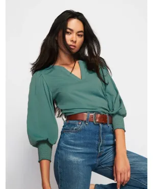 Flora Peasant Tee Jade