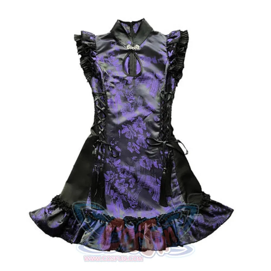 Gothic Improved Cheongsam Tassel Strap Buckle Dress S30491