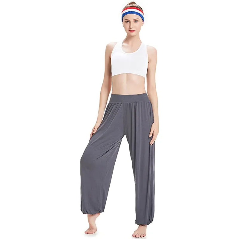 HANERDUN Womens Comfy Pajama Pants Loose Yoga Pants Stretch Lounge Bottoms Wide Leg Pants with Pockets