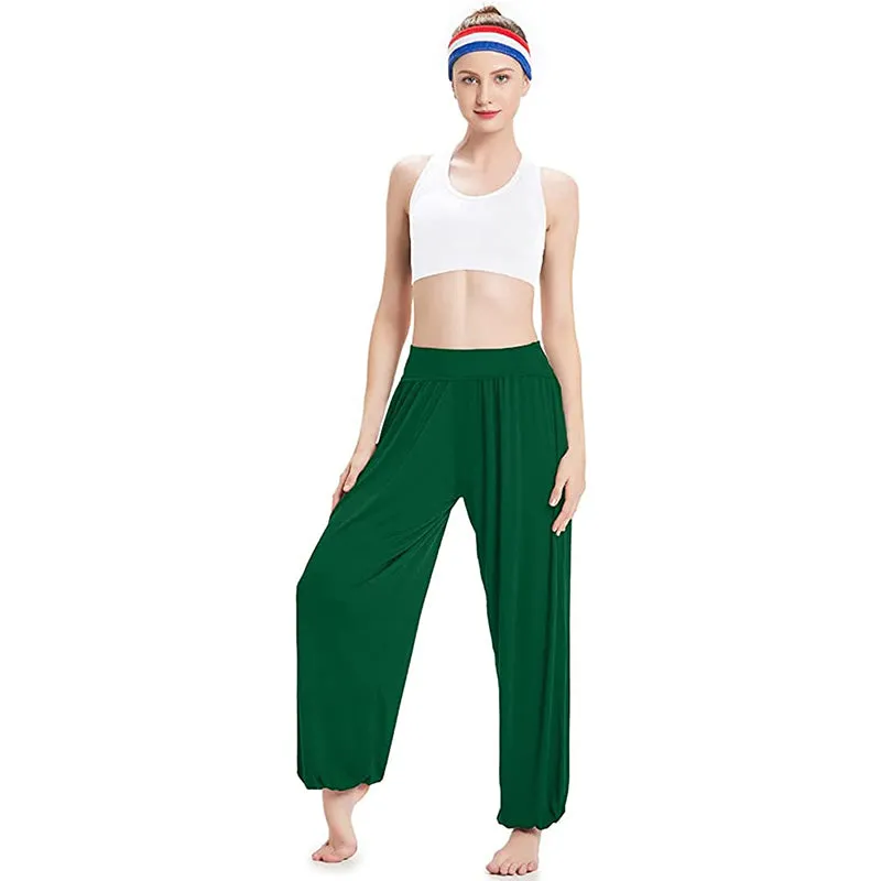 HANERDUN Womens Comfy Pajama Pants Loose Yoga Pants Stretch Lounge Bottoms Wide Leg Pants with Pockets