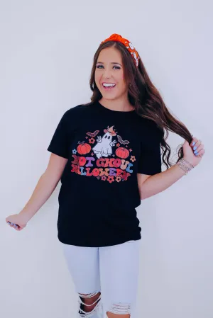 Hot Ghoul Halloween Graphic Tee S-3X - Black