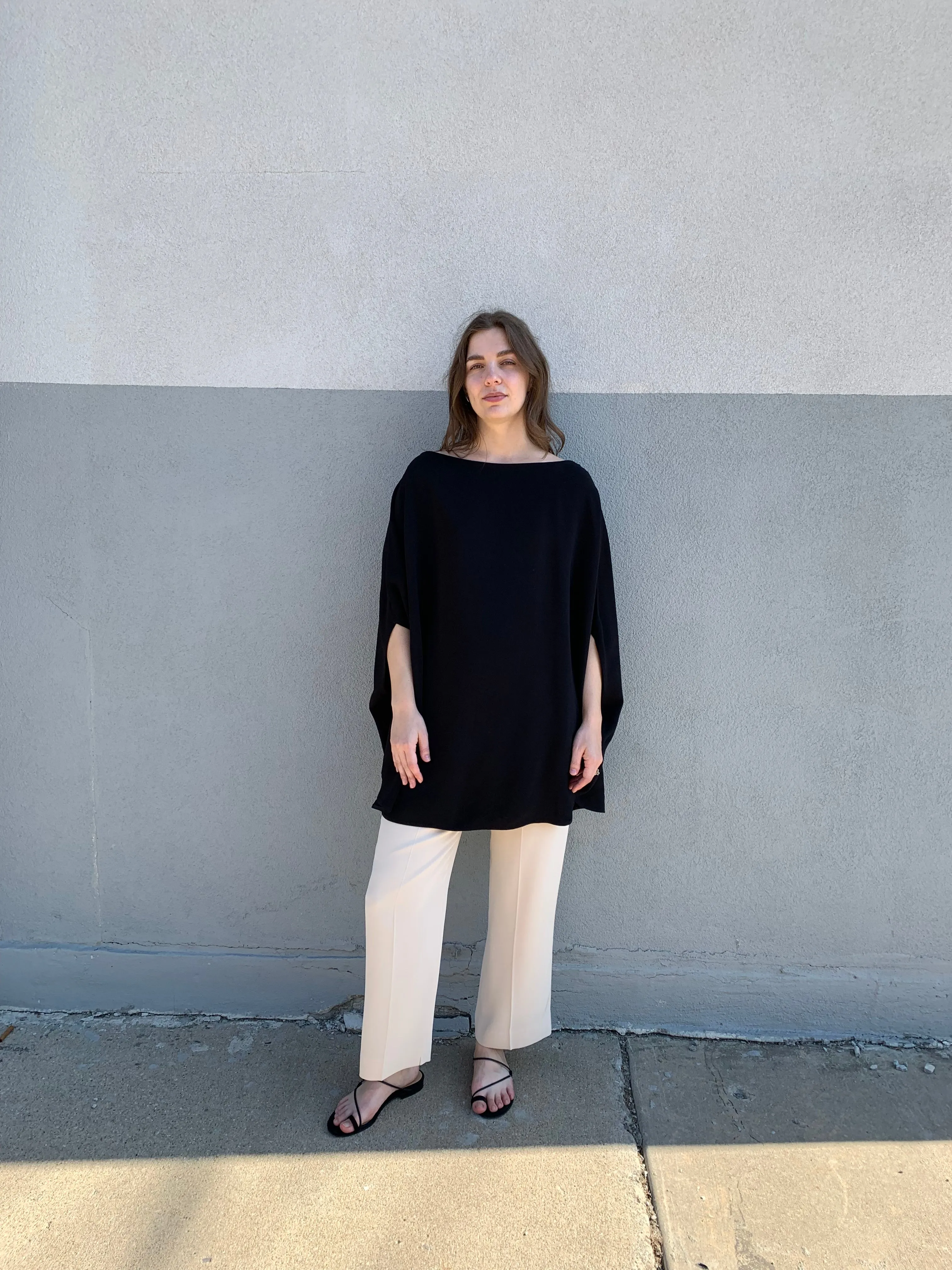 Jil Sander circle tunic blouse