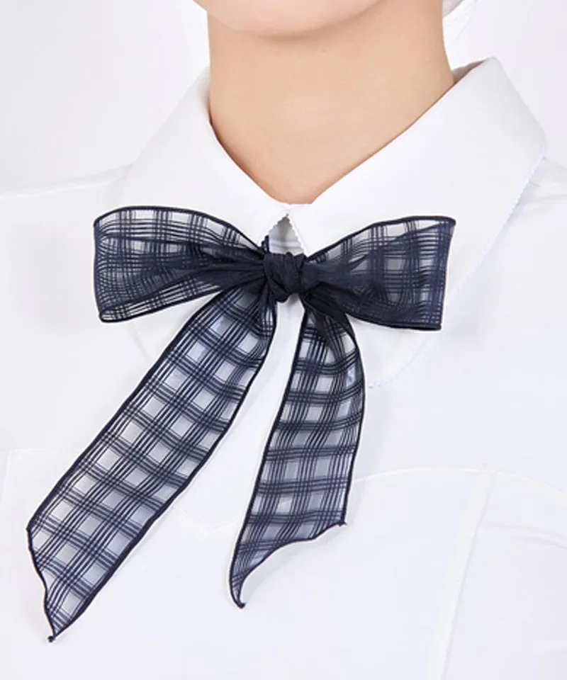 J.Jane Classic Color Contrast Ribbon Flared Dress - White