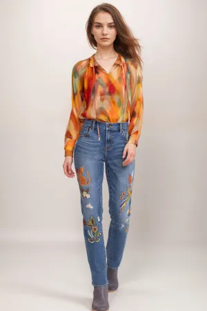 Johnny Was Isabella Boyfriend Jeans JWD1104