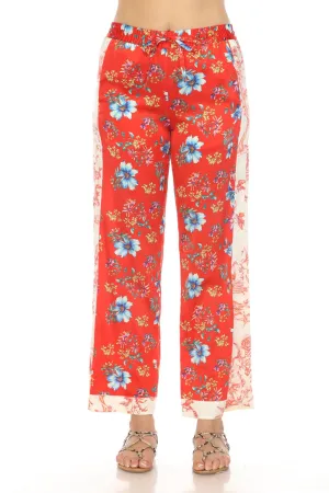 Johnny Was Tahlia Lux Floral Silk Pants C63424A3 Boho Chic
