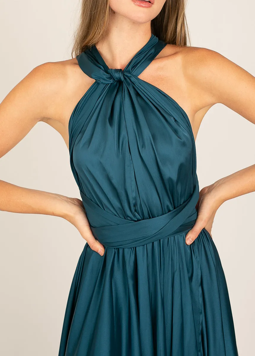 June Impact Dress in Deep Ocean