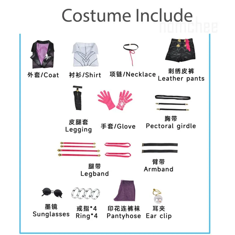Kafka Honkai Cosplay Costume Wig Halloween Party Honkai Star Rail Kafka Cosplay For Women
