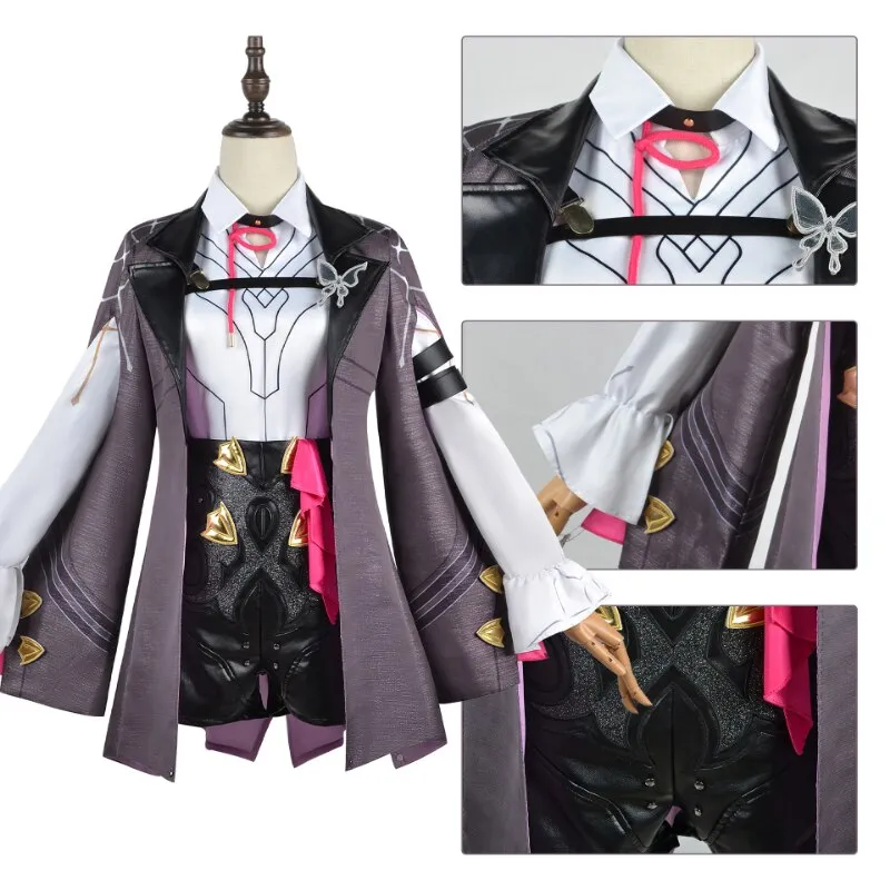 Kafka Honkai Cosplay Costume Wig Halloween Party Honkai Star Rail Kafka Cosplay For Women