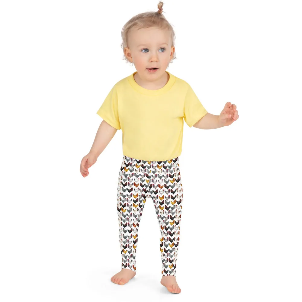 Kid's Chicken Print Leggings, size 2T - 7