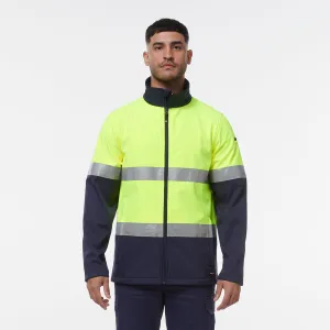 KingGee Men's Ref Softshell Jacket - Yellow/Navy