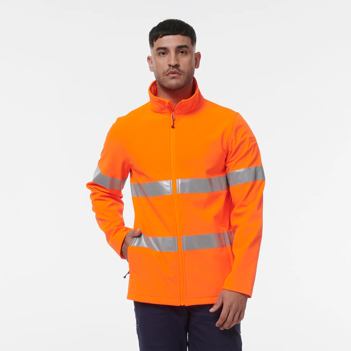 KingGee Men's Reflective Softshell Jacket - Orange