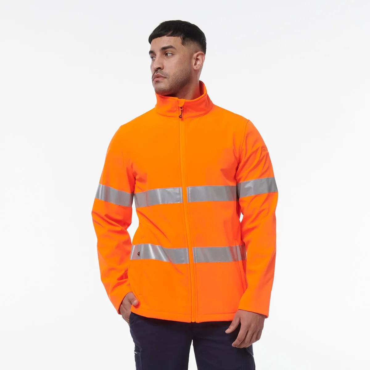 KingGee Men's Reflective Softshell Jacket - Orange