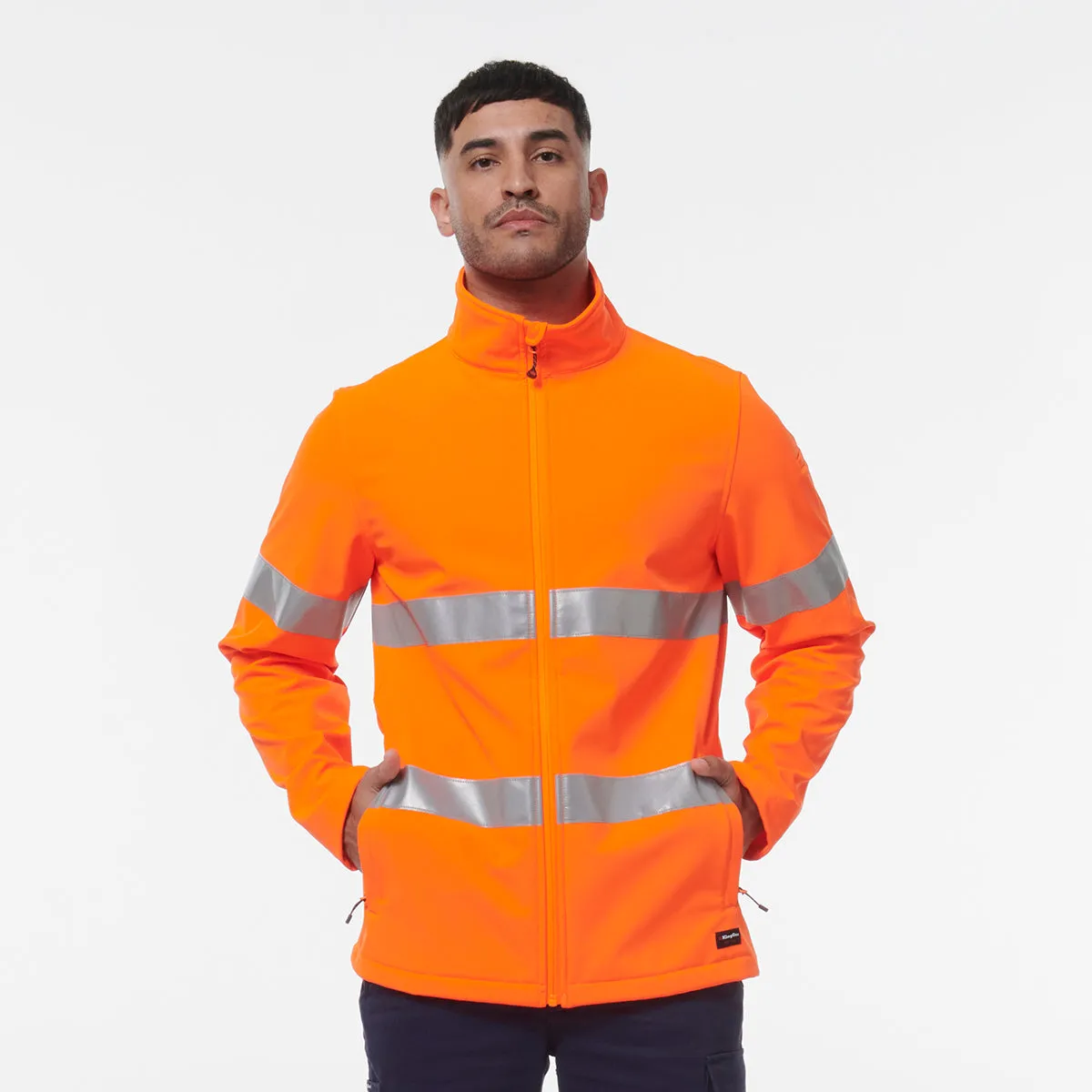 KingGee Men's Reflective Softshell Jacket - Orange