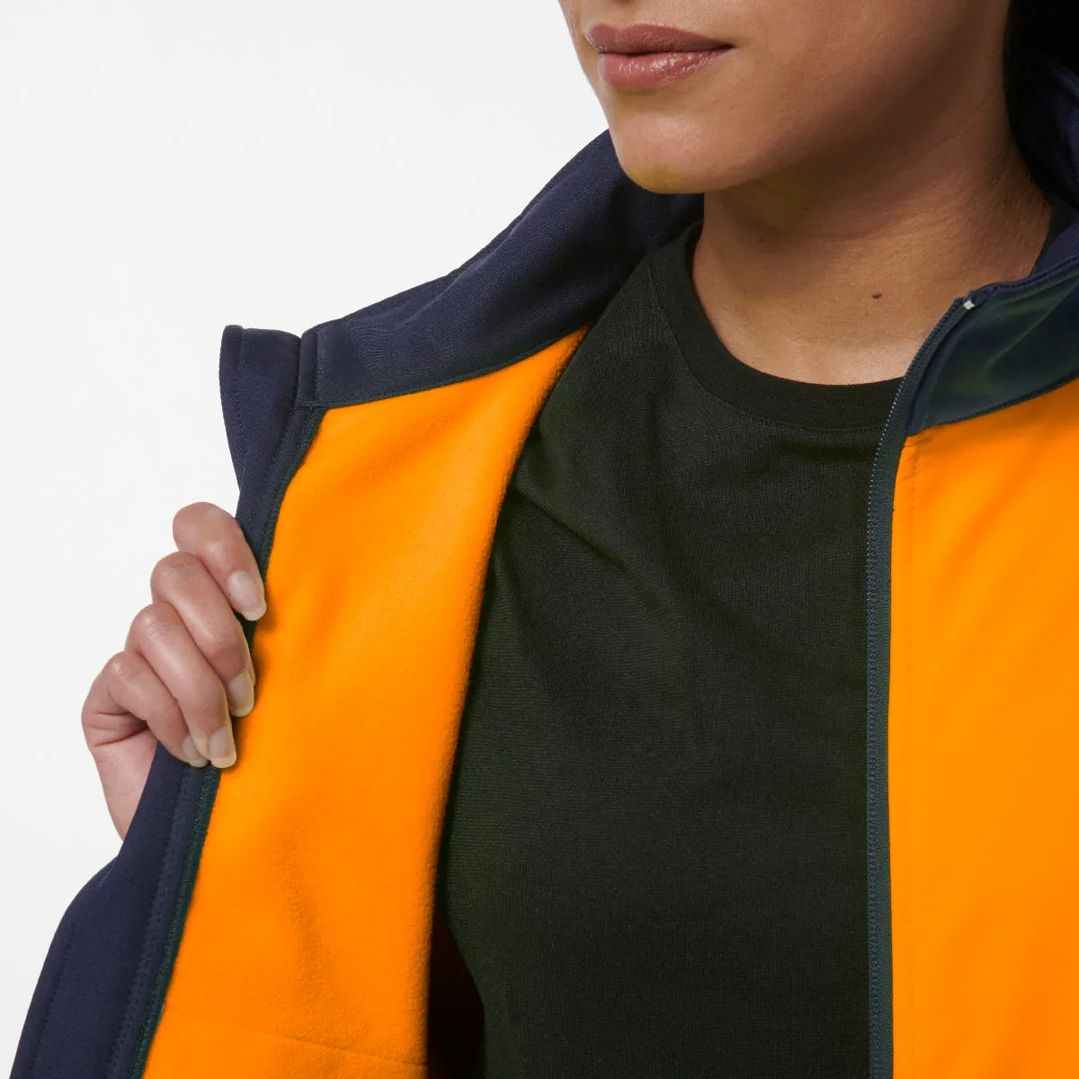 KingGee Women's Reflective Softshell Jacket - Orange/Navy
