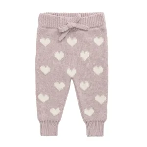 Knit Pants - Heart Jacquard aus Bio-Baumwolle Modell: Camille
