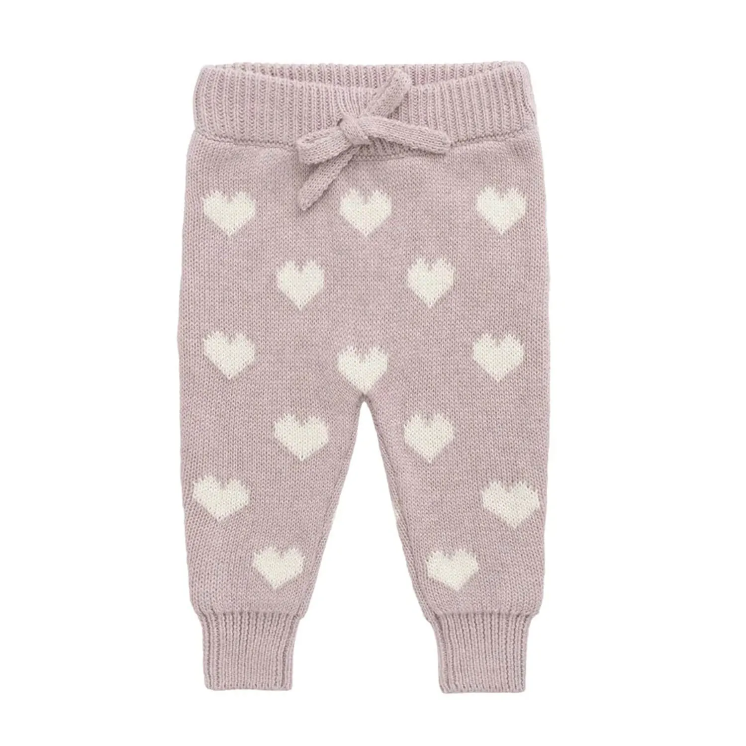 Knit Pants - Heart Jacquard aus Bio-Baumwolle Modell: Camille