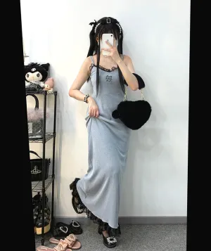 Lace Suspender Skirt   Plush Jacket Set UB99190