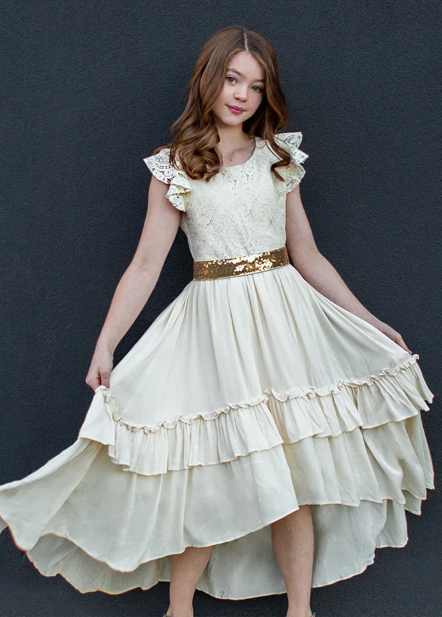 Lacy Petticoat Dress in Cream