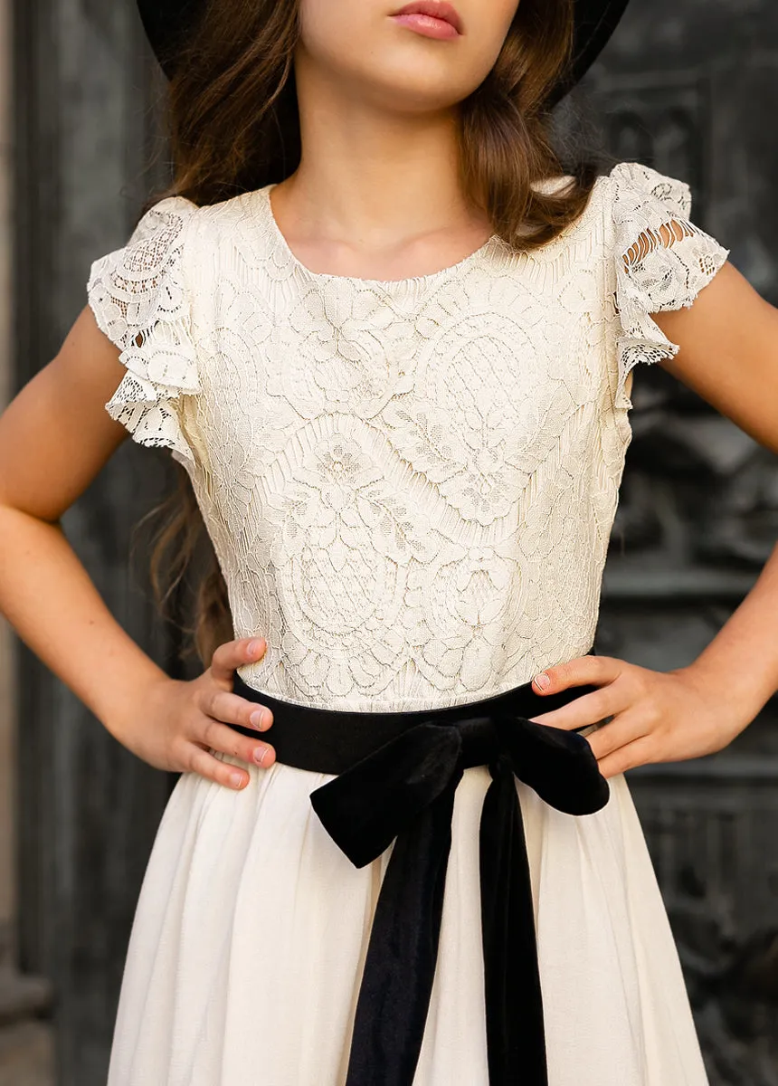 Lacy Petticoat Dress in Cream