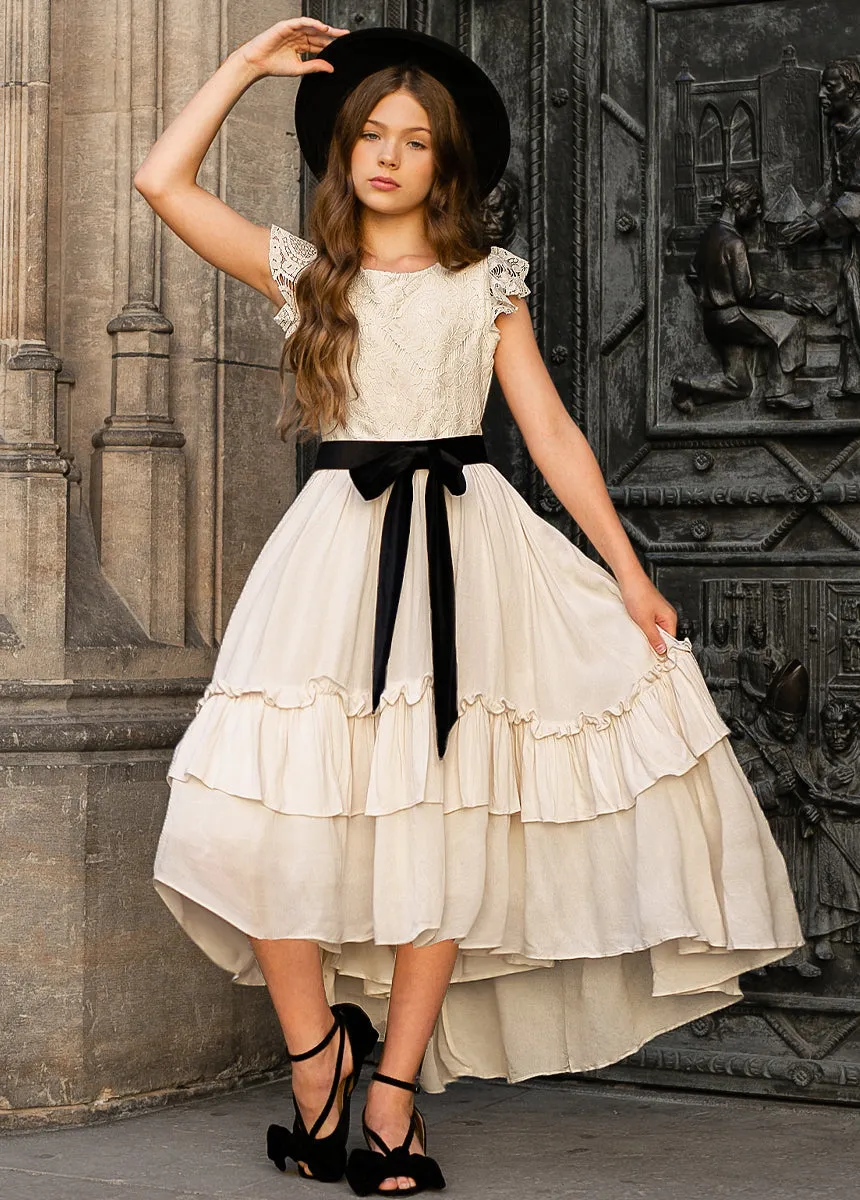 Lacy Petticoat Dress in Cream