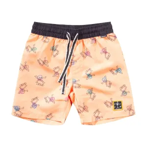 Lightning Bshort - Black/Peach
