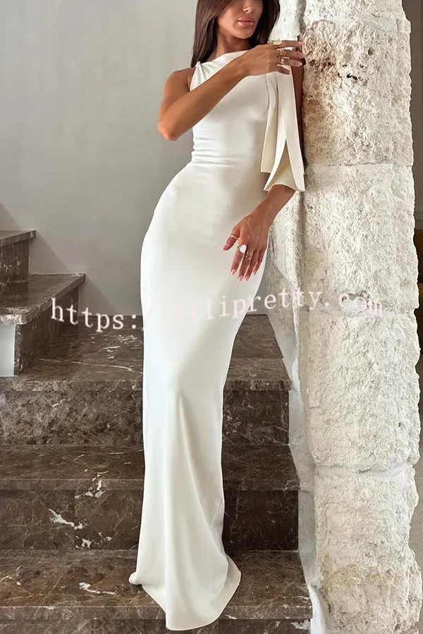 Lilipretty® Buttery Soft Knotted Boat Neck Stretch Maxi Dress