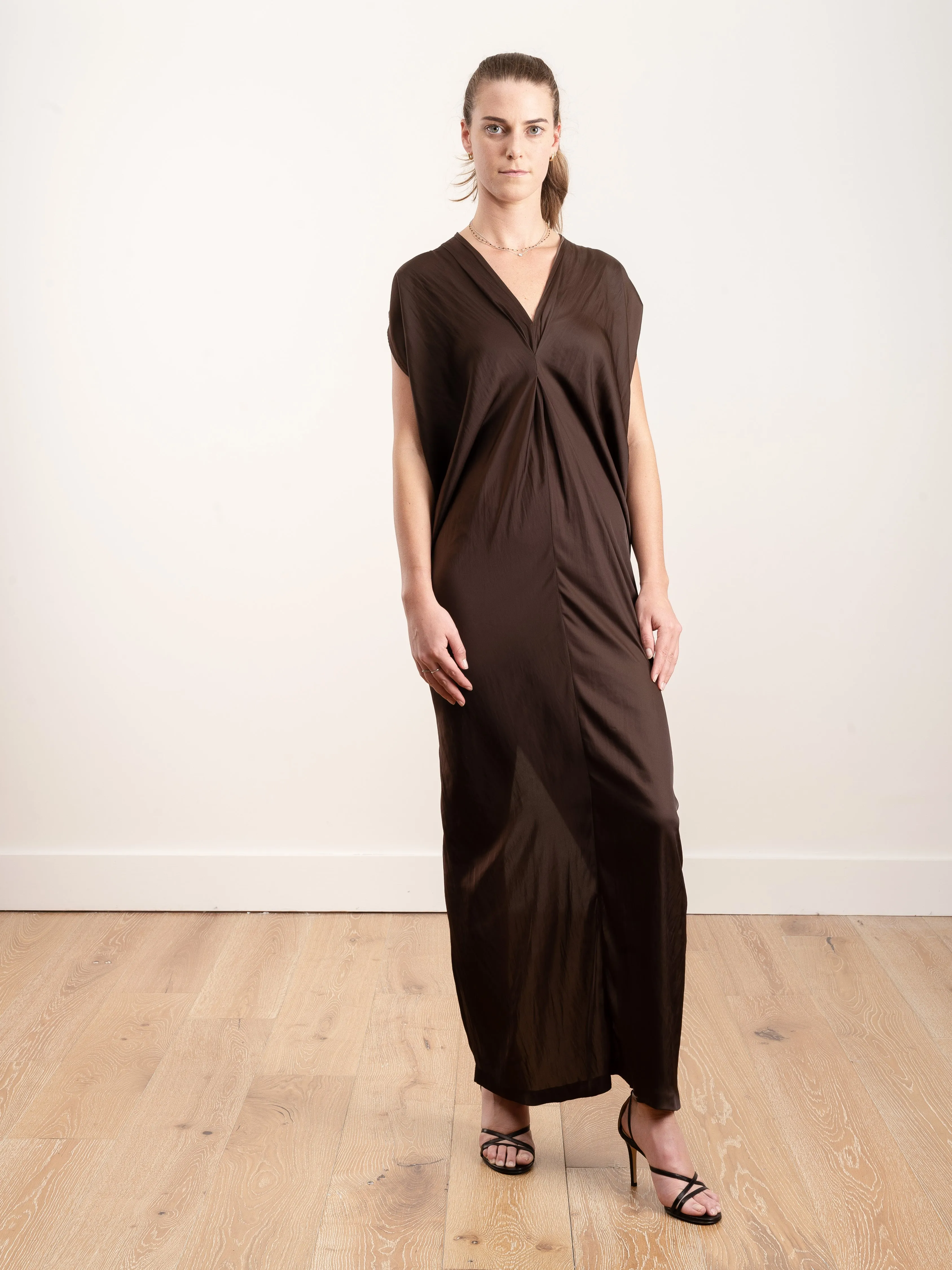 long issa dress - chocolate
