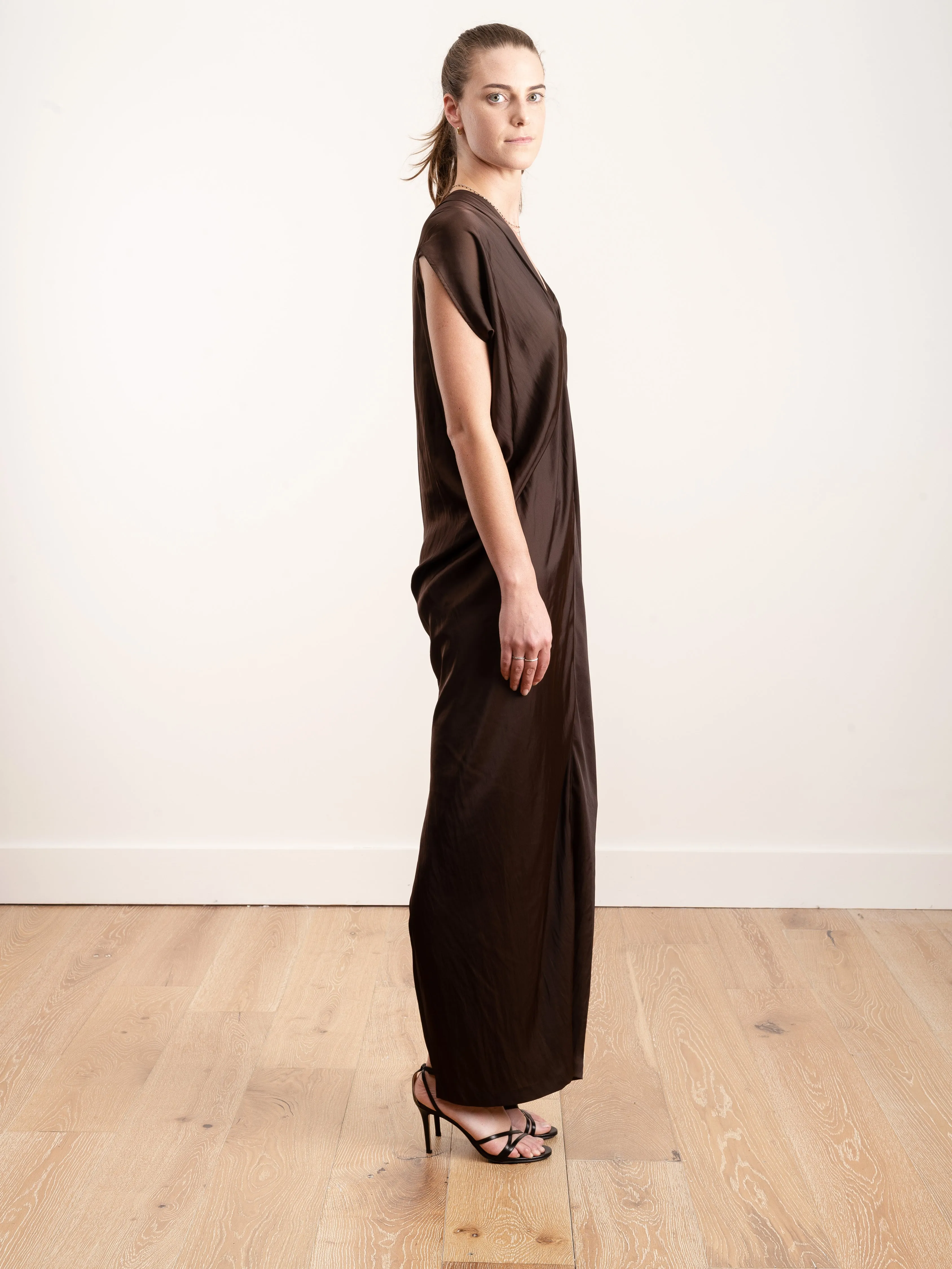 long issa dress - chocolate