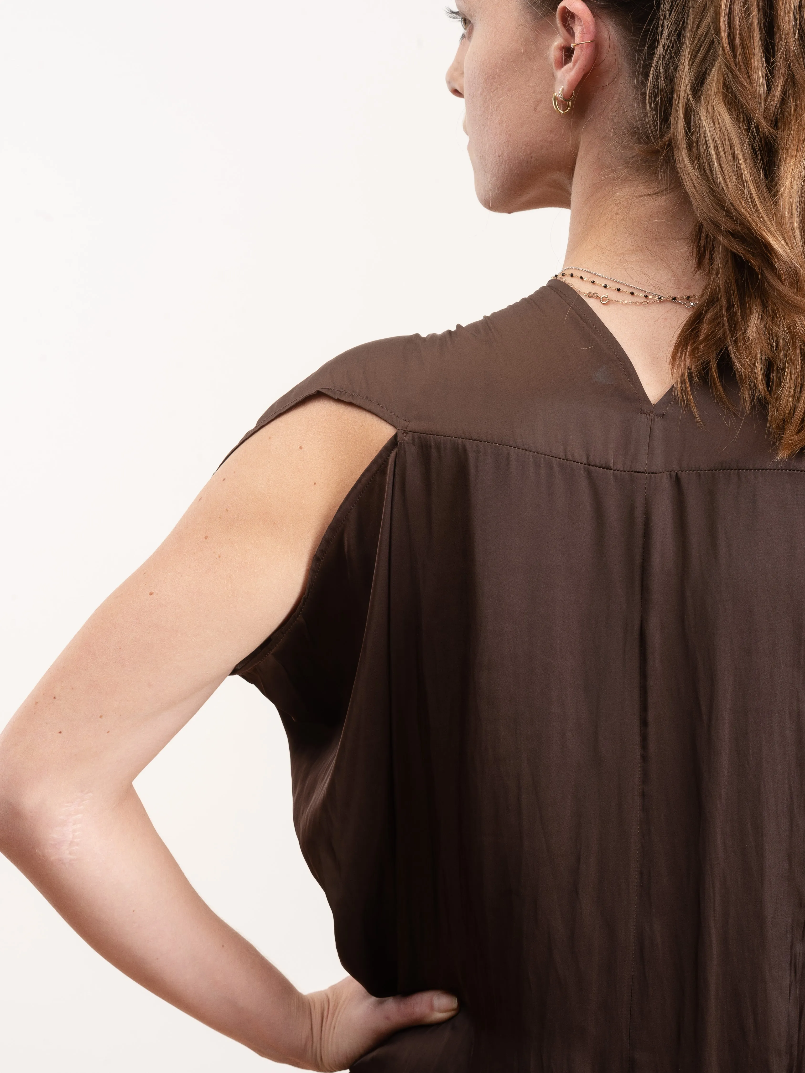 long issa dress - chocolate