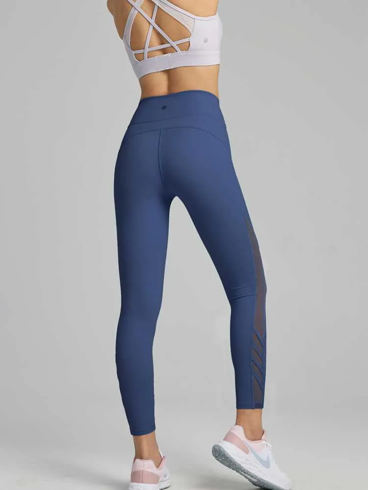 LYCRA® サイドメッシュ ハイウエスト オーロラレギンス
