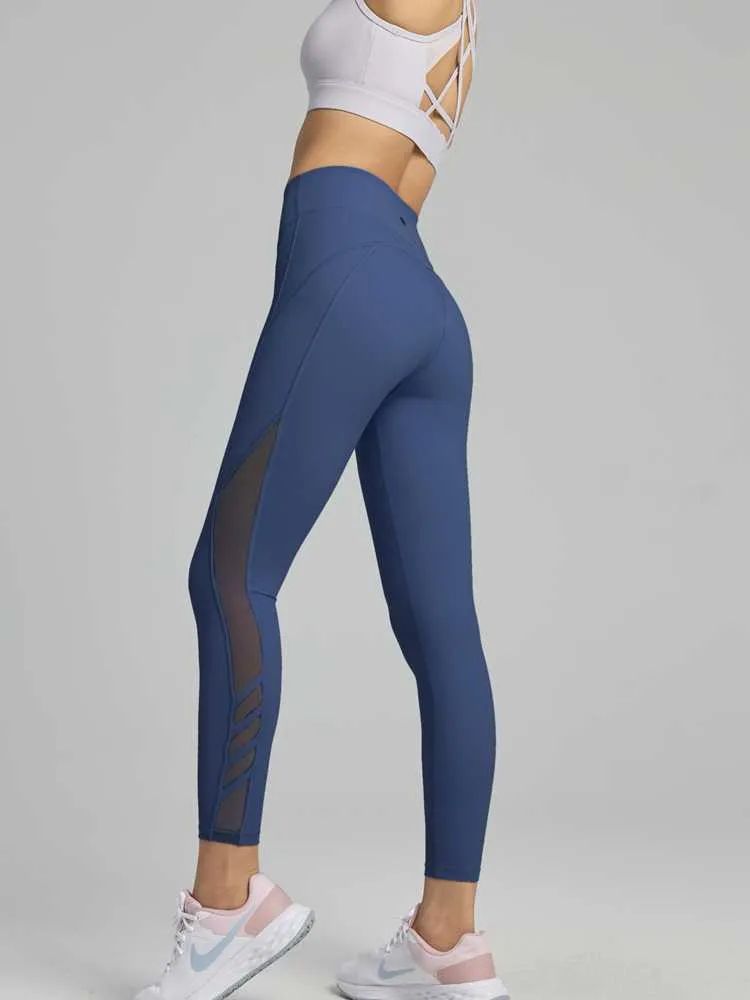 LYCRA® サイドメッシュ ハイウエスト オーロラレギンス