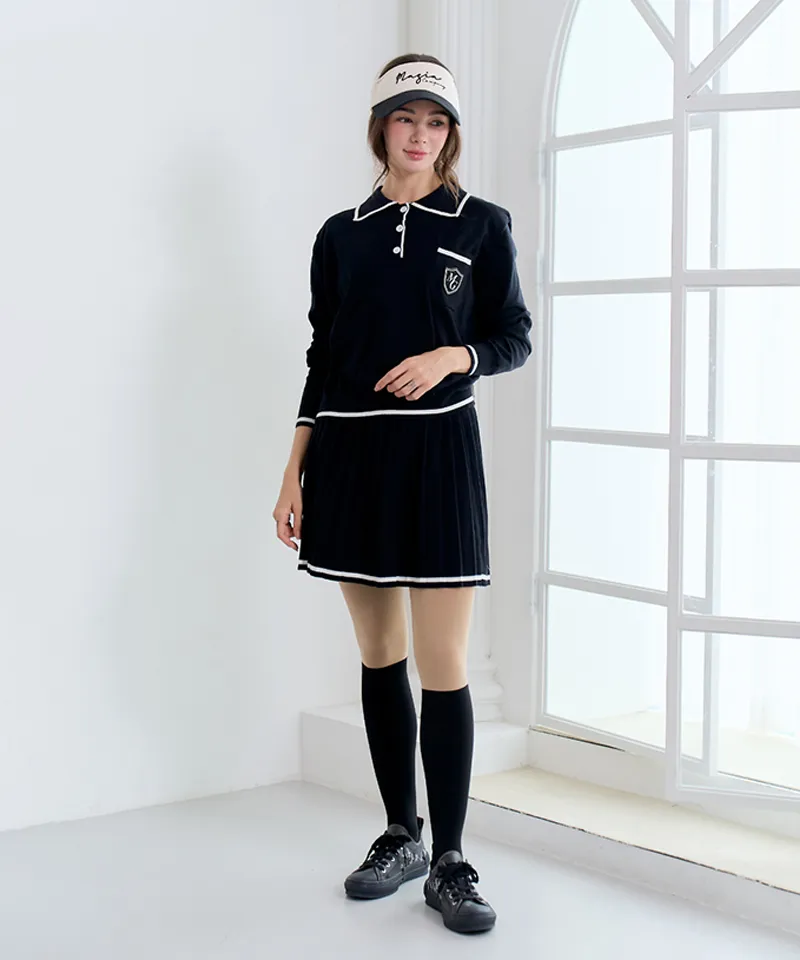 MAGIA Pleated Knit Set - Black