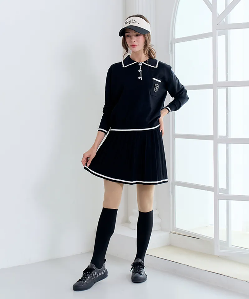 MAGIA Pleated Knit Set - Black
