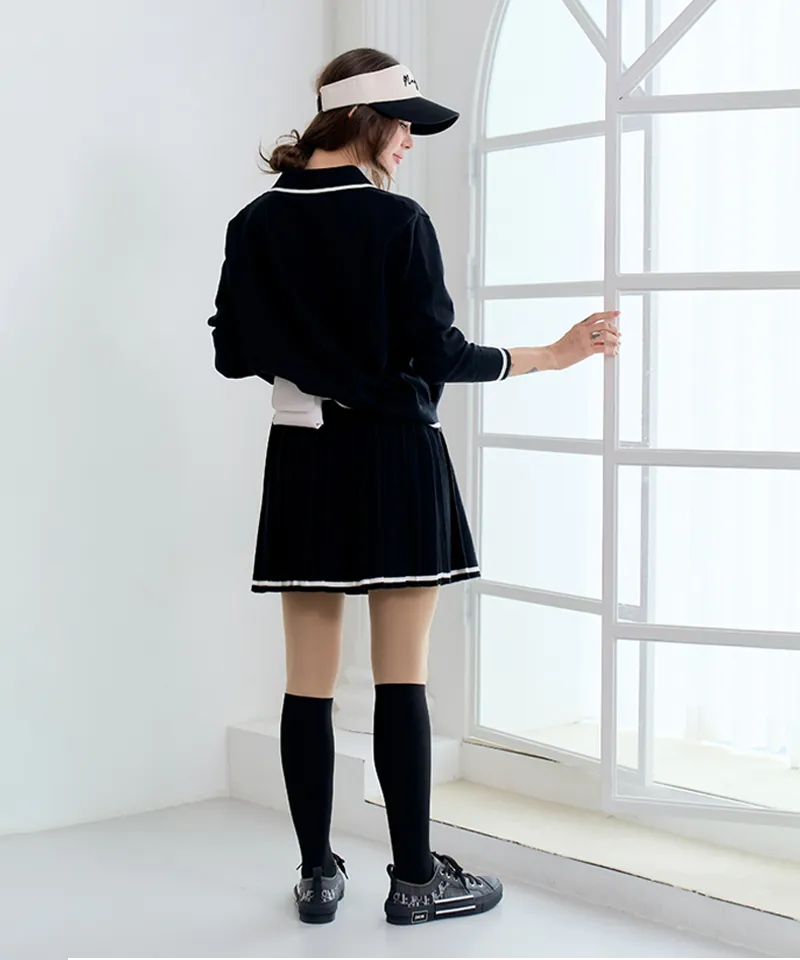 MAGIA Pleated Knit Set - Black