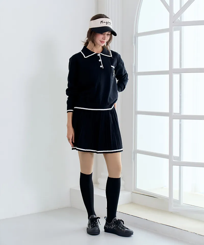 MAGIA Pleated Knit Set - Black
