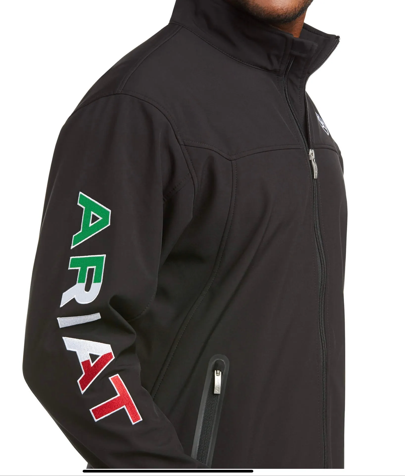 Men’s Ariat Black New Team SoftShell Mexico Jacket