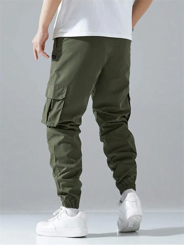 Men's Hip Hop Jogging Pants With Flap Pockets