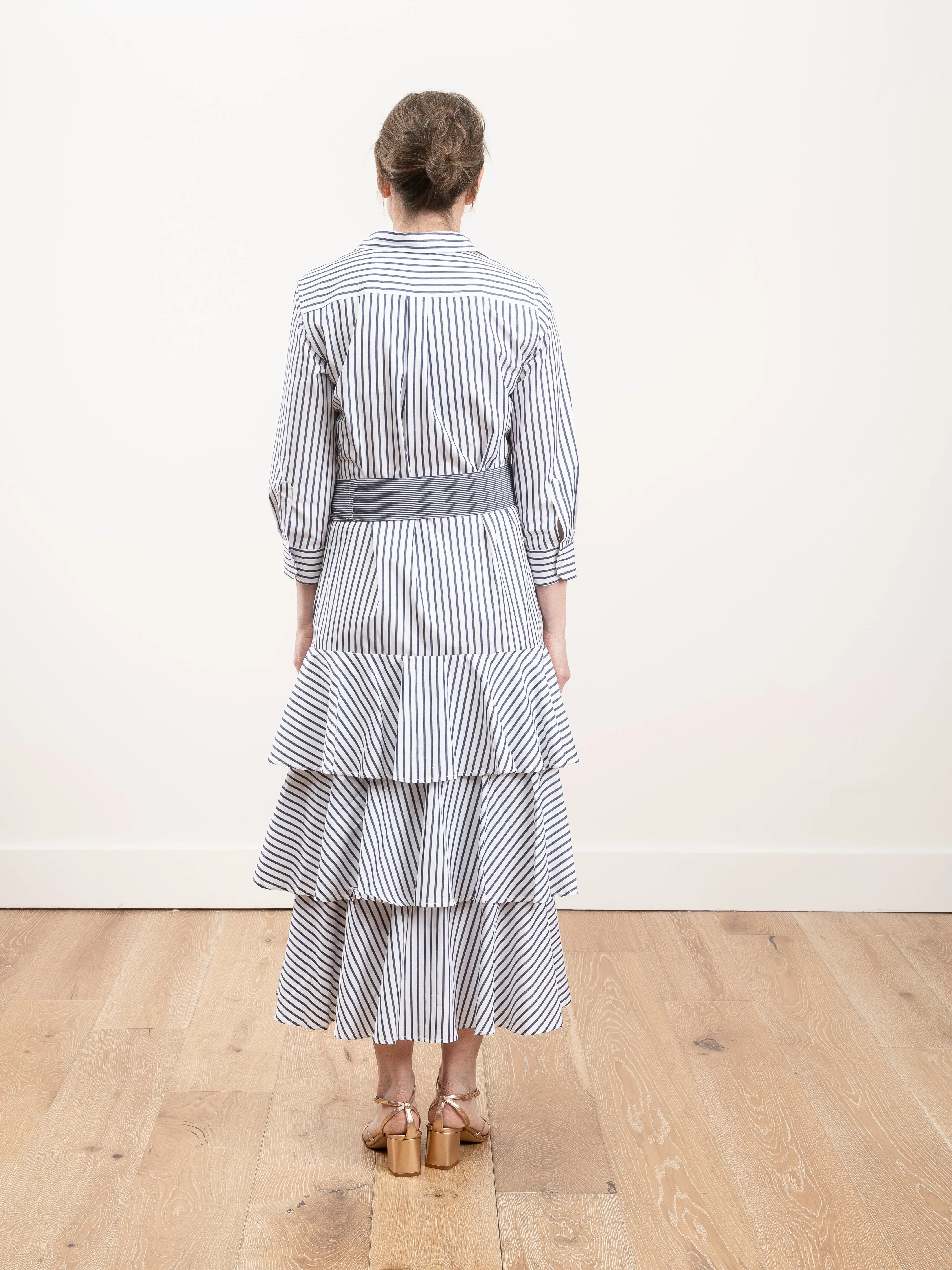 mynaxa dress - stripe navy