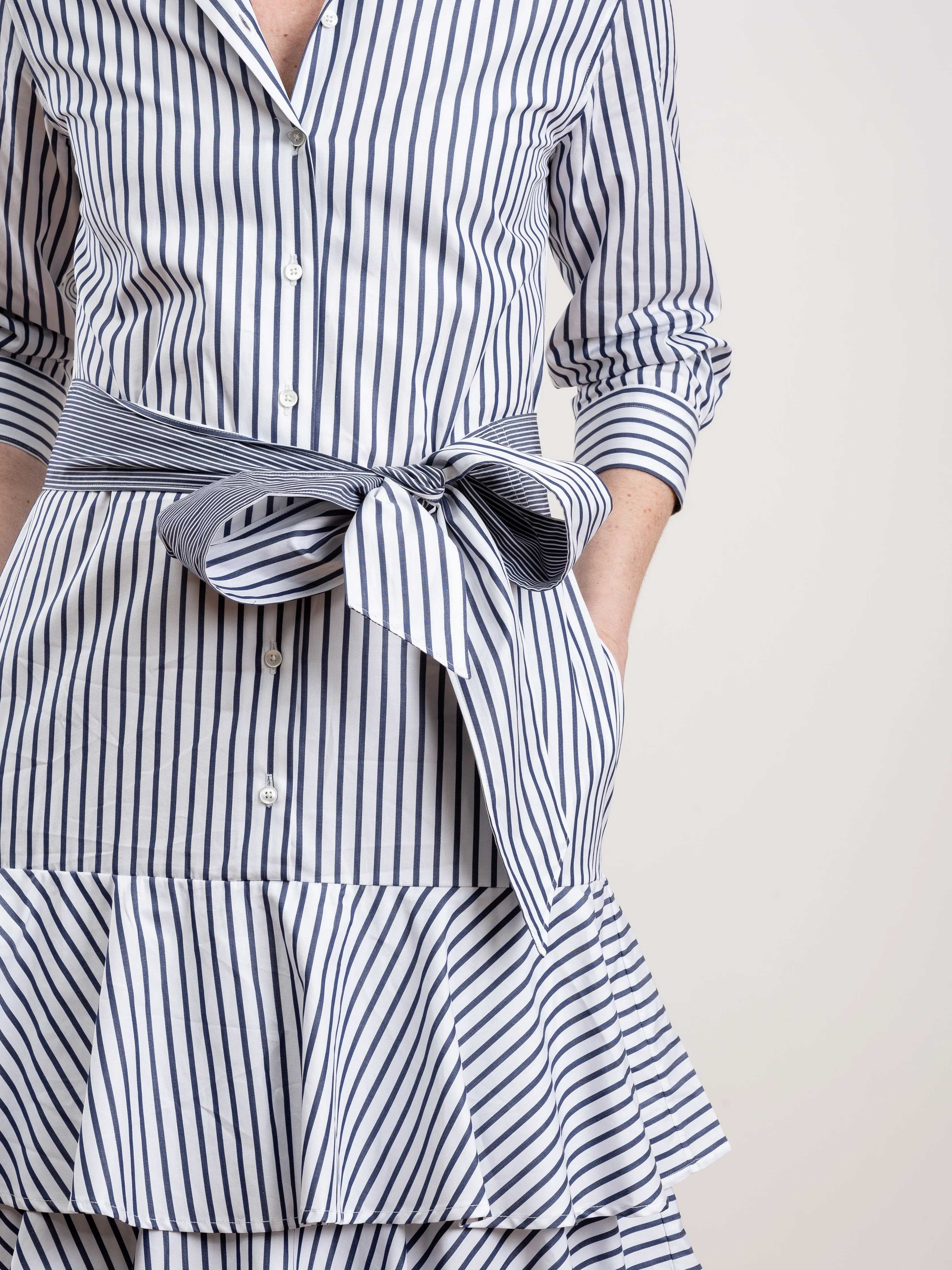 mynaxa dress - stripe navy