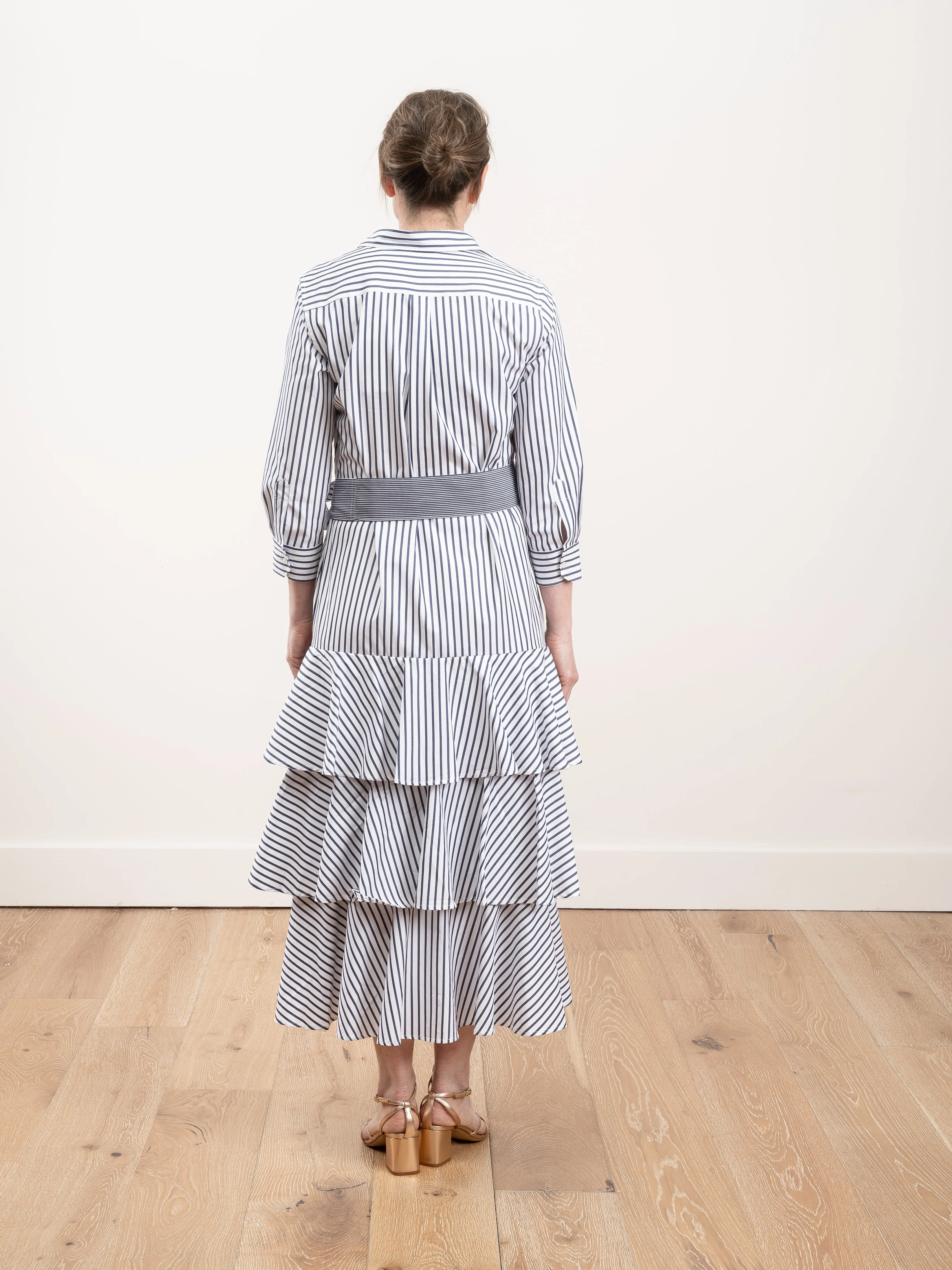 mynaxa dress - stripe navy