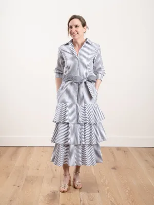 mynaxa dress - stripe navy