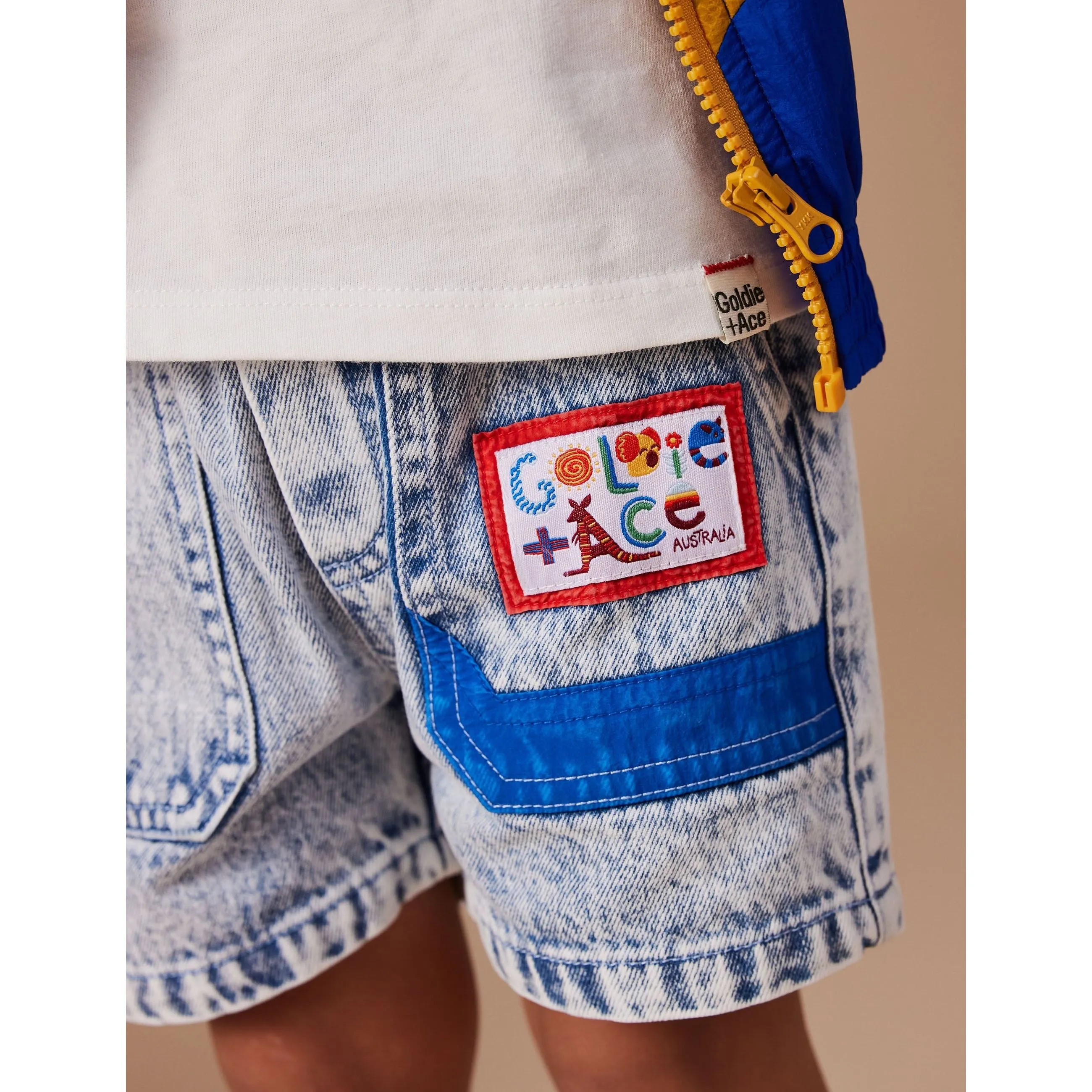 Noah Colour Pop Cargo Denim Shorts