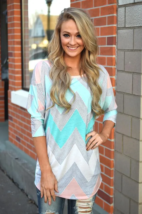 Open Season Tunic Top ~ Mint