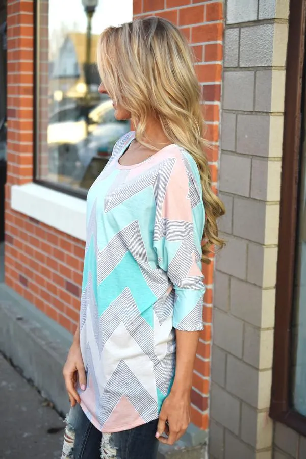 Open Season Tunic Top ~ Mint